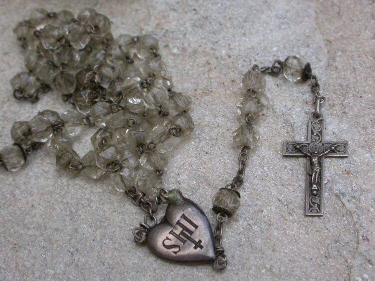 French antique sterling silver crystal beads by PARISOUIPARIS