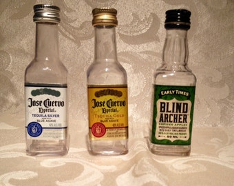 Customizable Mini Alcohol Bottle Salt and Pepper Shakers