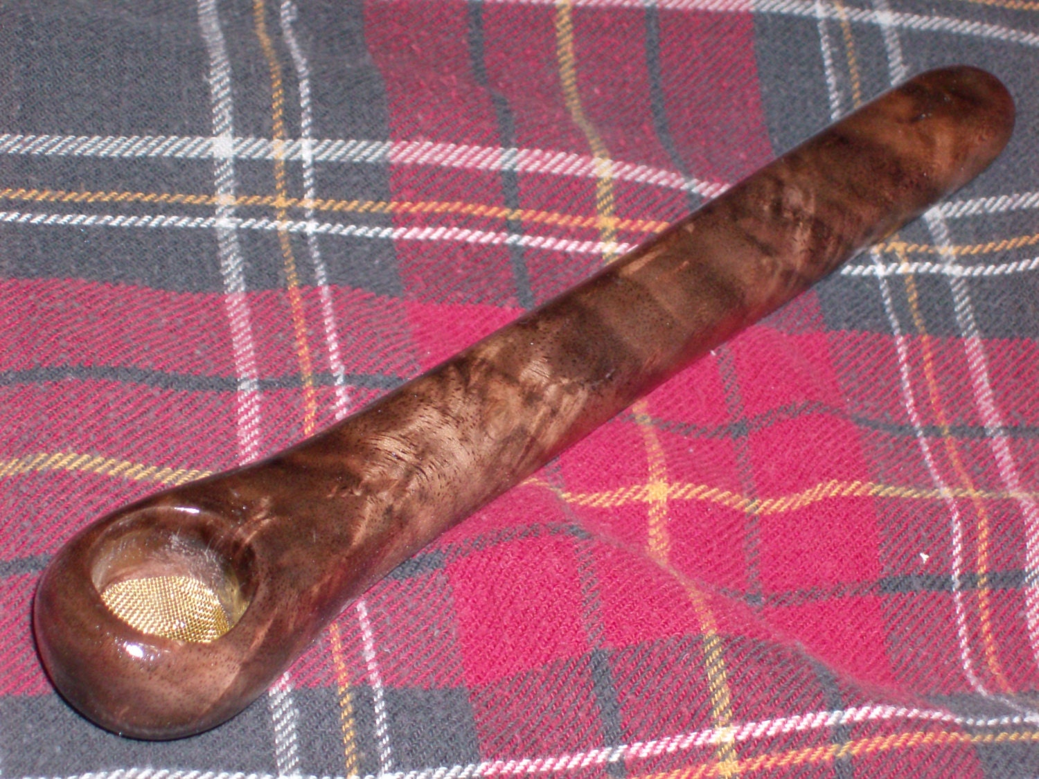 Figured Black Walnut Wood Smoking PIPE HERB handmade