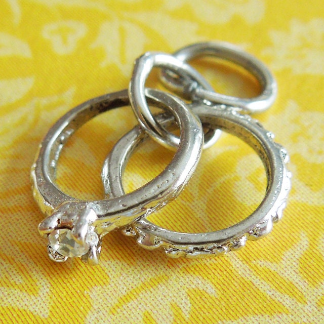 tiny wedding ring charms