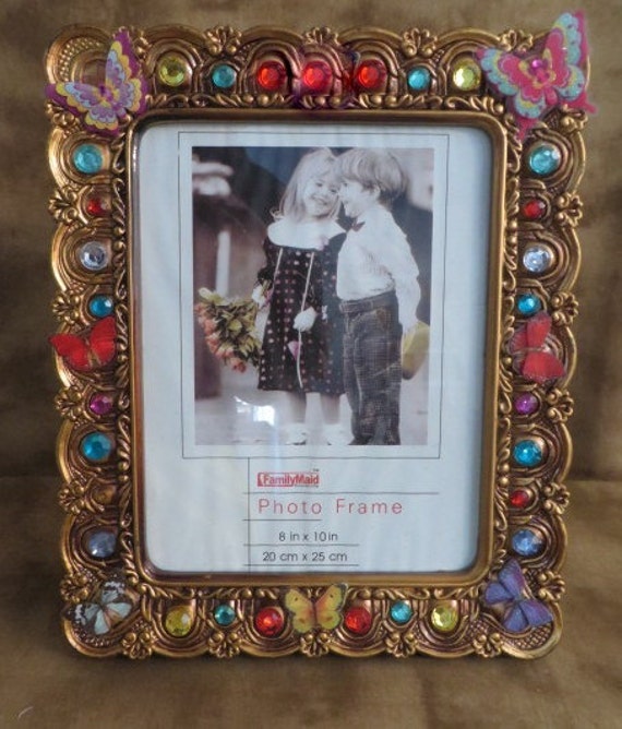 Frames Picture Frame Butterflies 8x10 Rhinestone