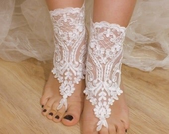 free ship bridal anklet floral lace anklet by Theworldofbrides