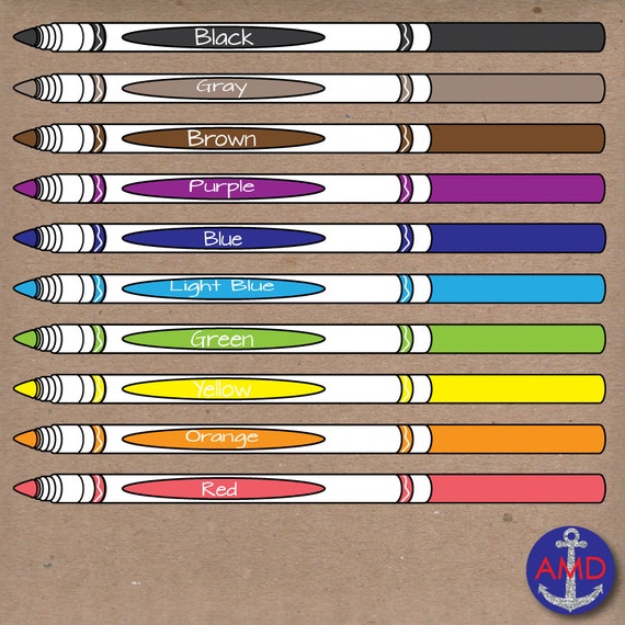 Back to School Markers Clip Art School Supplies Crayola