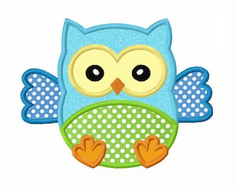 Baby Owl Applique Machine Embroidery Design NO:0076