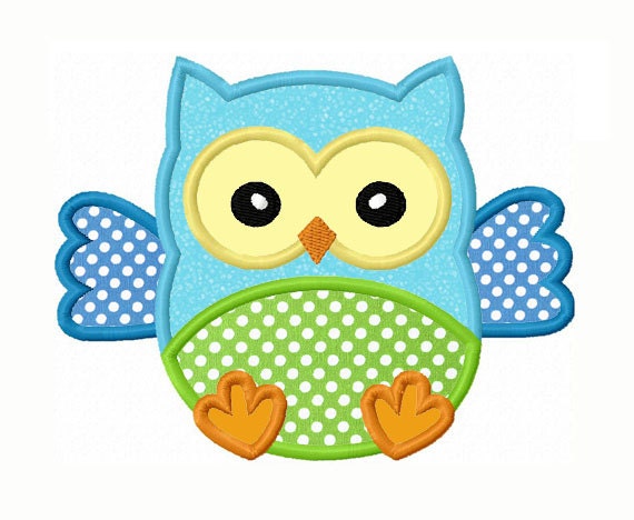 Download Baby Owl Applique Machine Embroidery Design NO:0076
