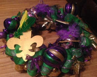 large mardi gras wreath