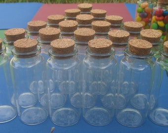 10 30ml Bitty Bottles. 10 Message in a Bottle Bottles. Wedding Favors. Message In A Bottle Invitation. Glass Jars With Cork. Glass Vials.