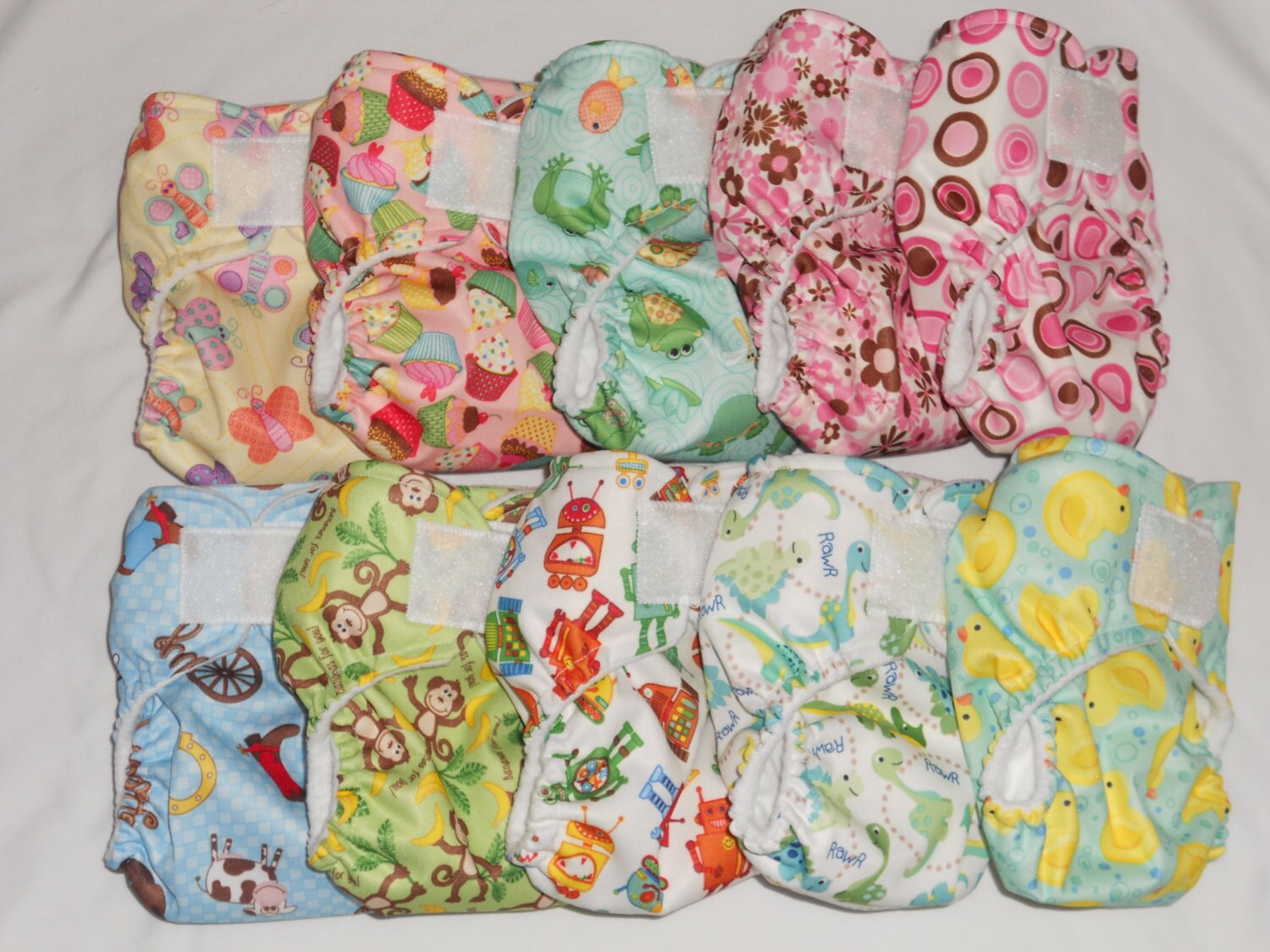 Cloth Diaper Set of 10 pcs w/ 10 pcs free insert by JONABOUTIQUE