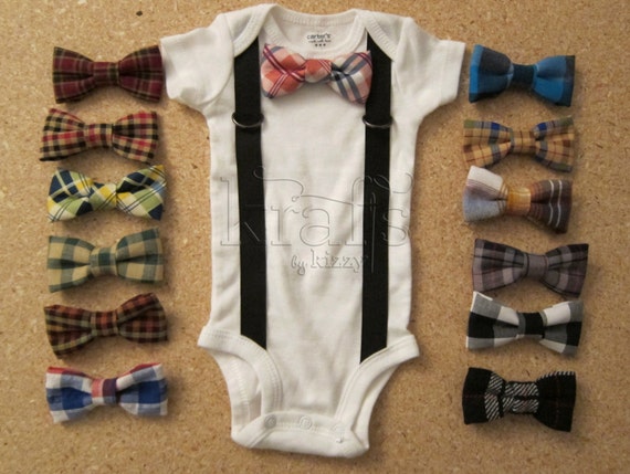 Baby Boy Suspender Outfit and your choice of 1 by KraftsbyKizzy