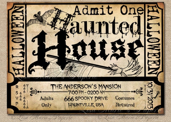 Free Printable Haunted House Invitations 2