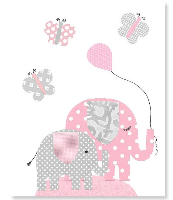 free pink and grey elephant clipart - photo #17