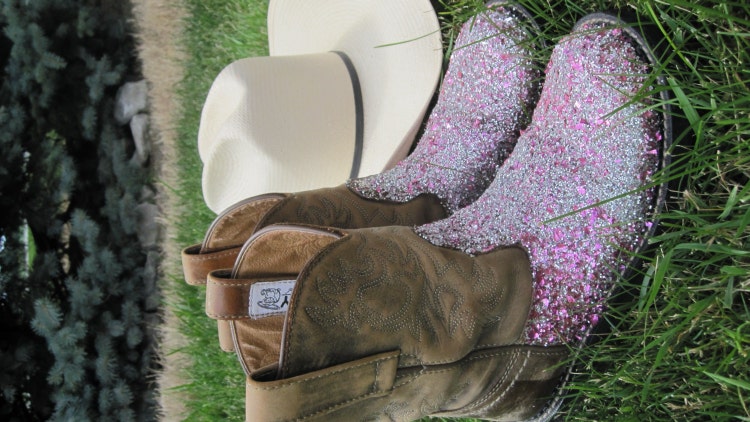 glitter cowboy boot