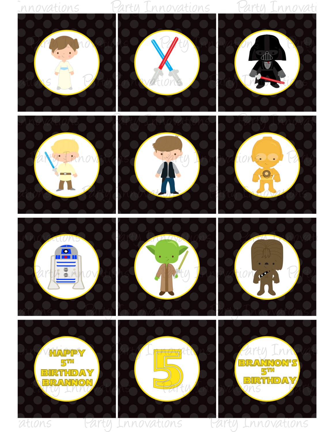 Printable Star Wars Cupcake Toppers