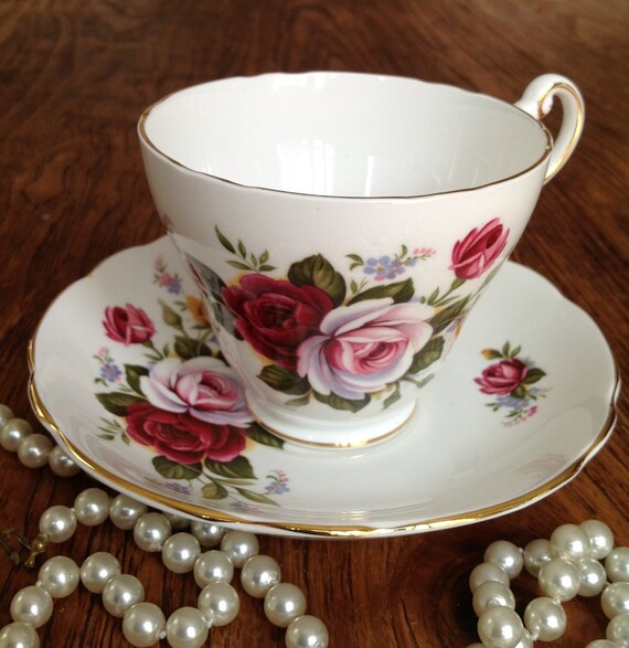 Items similar to Regency Bone China Teacup and Saucer Made in England ...