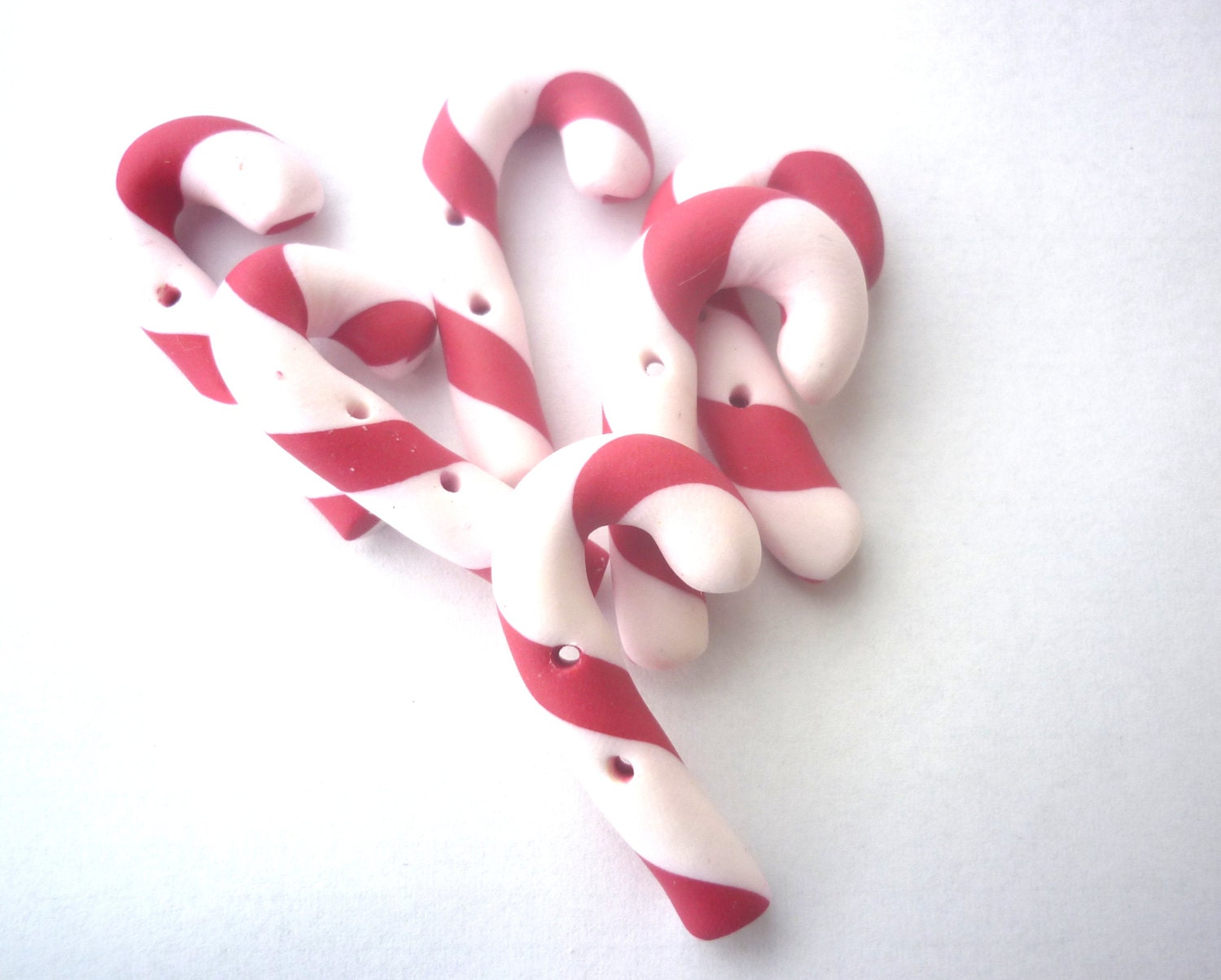 Christmas buttonsPeppermint candy buttons handmade with polymer clay