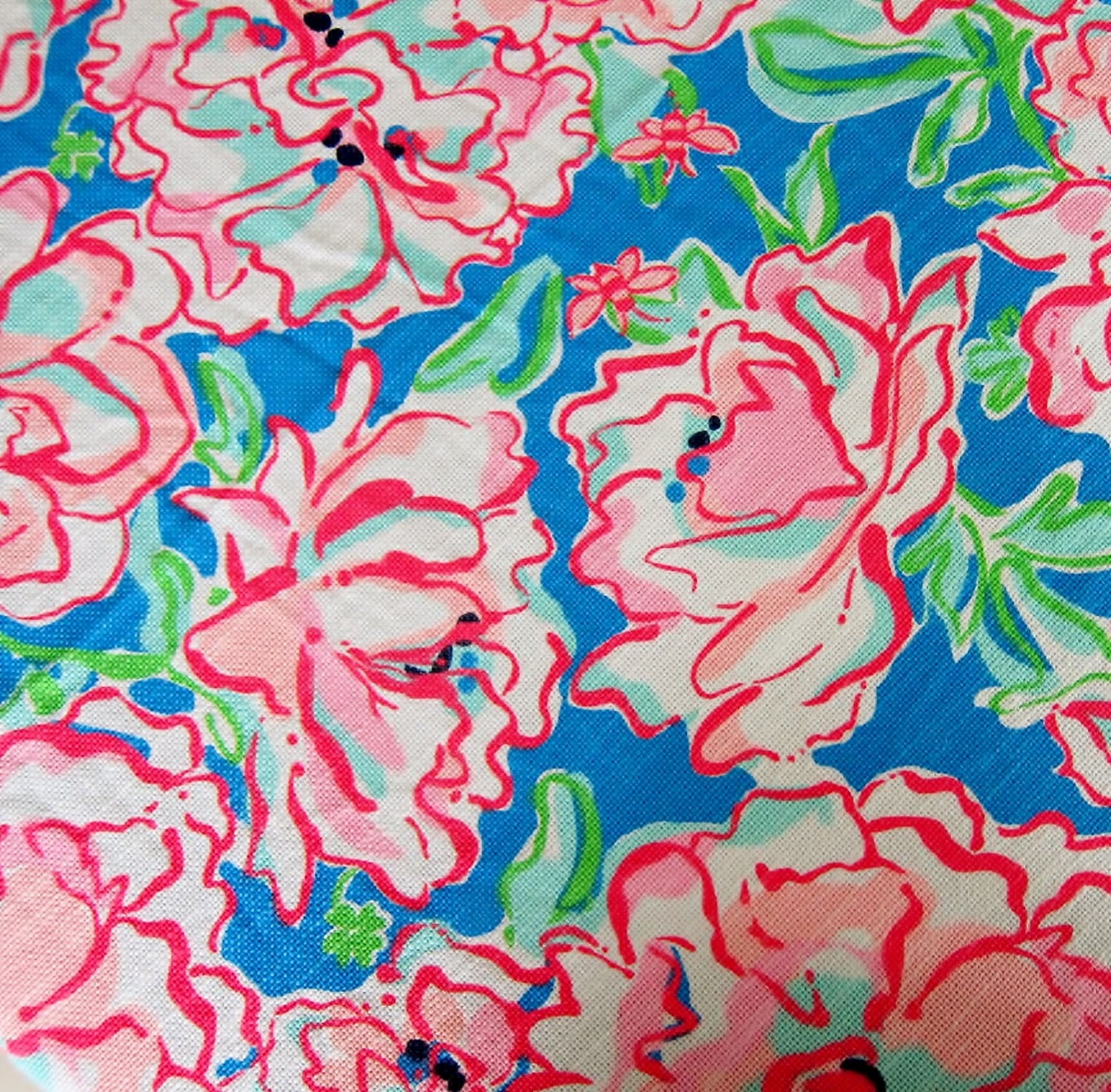 New Lilly Pulitzer Fabric Blue Lucky by designerfabricdotcom