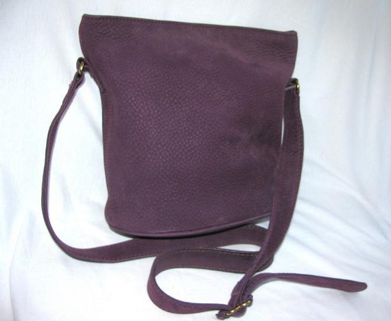 Vintage Coach Purple Suede Bucket Purse