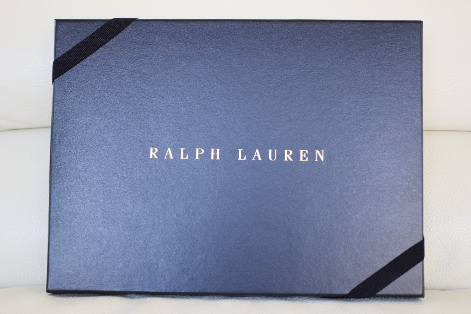 100% Authentic POLO Ralph Lauren Navy and Gold Storage/Gift