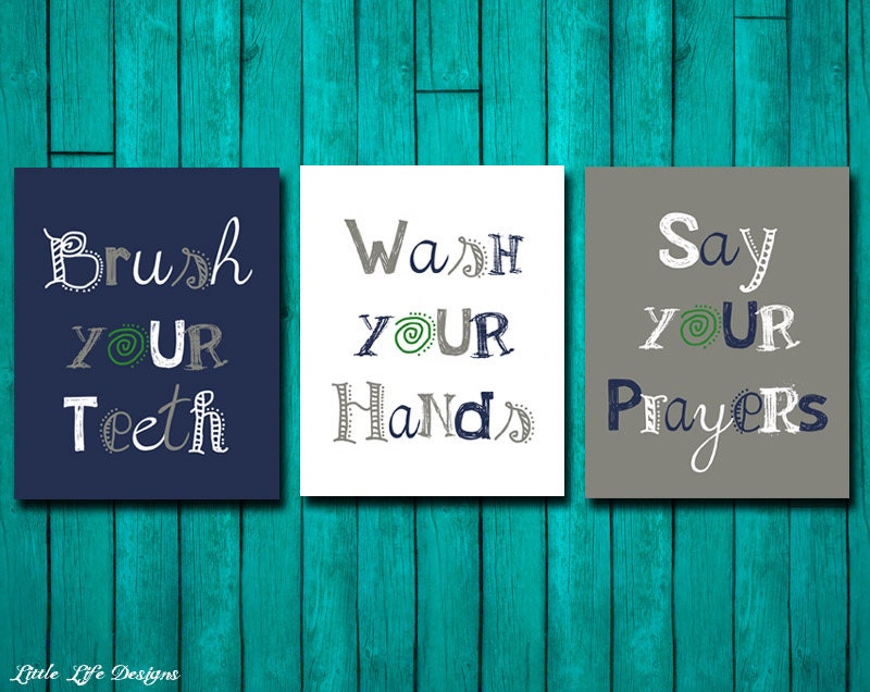 Kids Bathroom Wall Decor bathroom wall art. brush your teeth. bathroom sign. wash your Kids Bathroom Wall Decor bathroom wall art. brush your teeth. bathroom sign. wash your