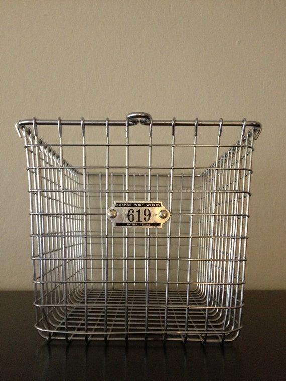 Vintage Metal Gym Basket Kaspar Wire Works