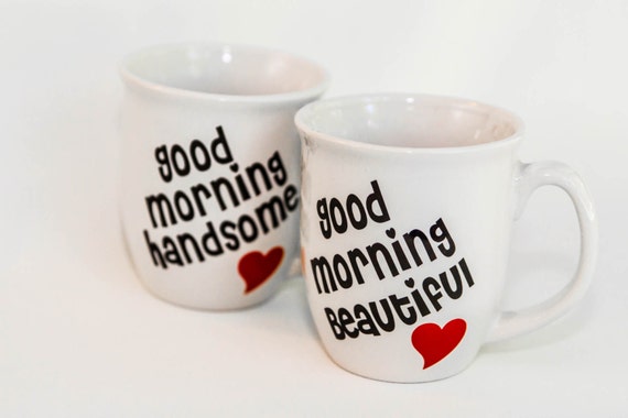 Personalized His & Hers Good Morning Mug Set of 2 by TracyKatelyn