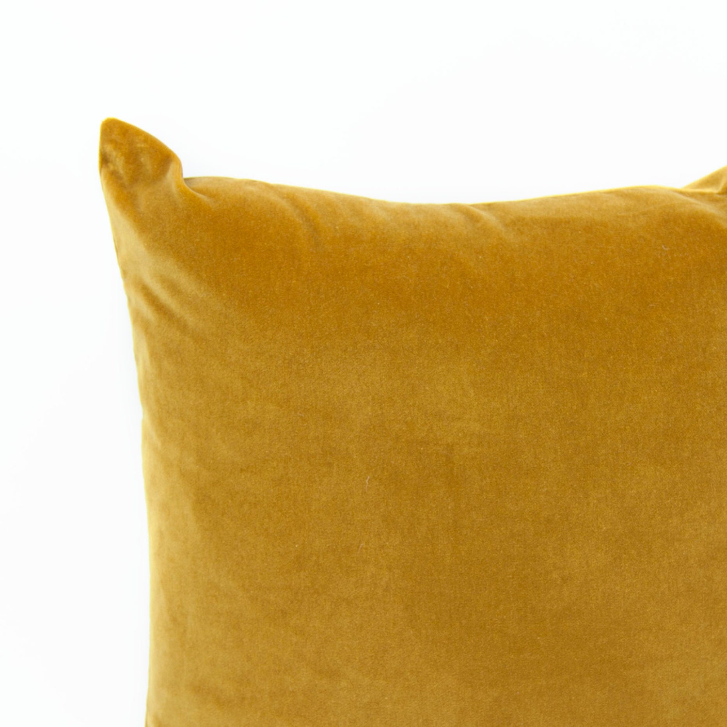 pillow 18x18 Mustard yellow velvet pillow case