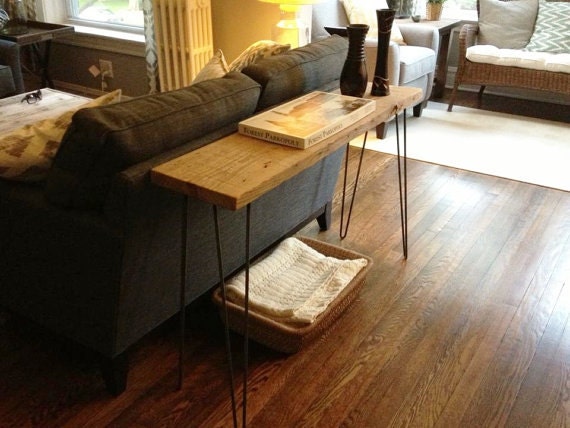 Reclaimed wood console table