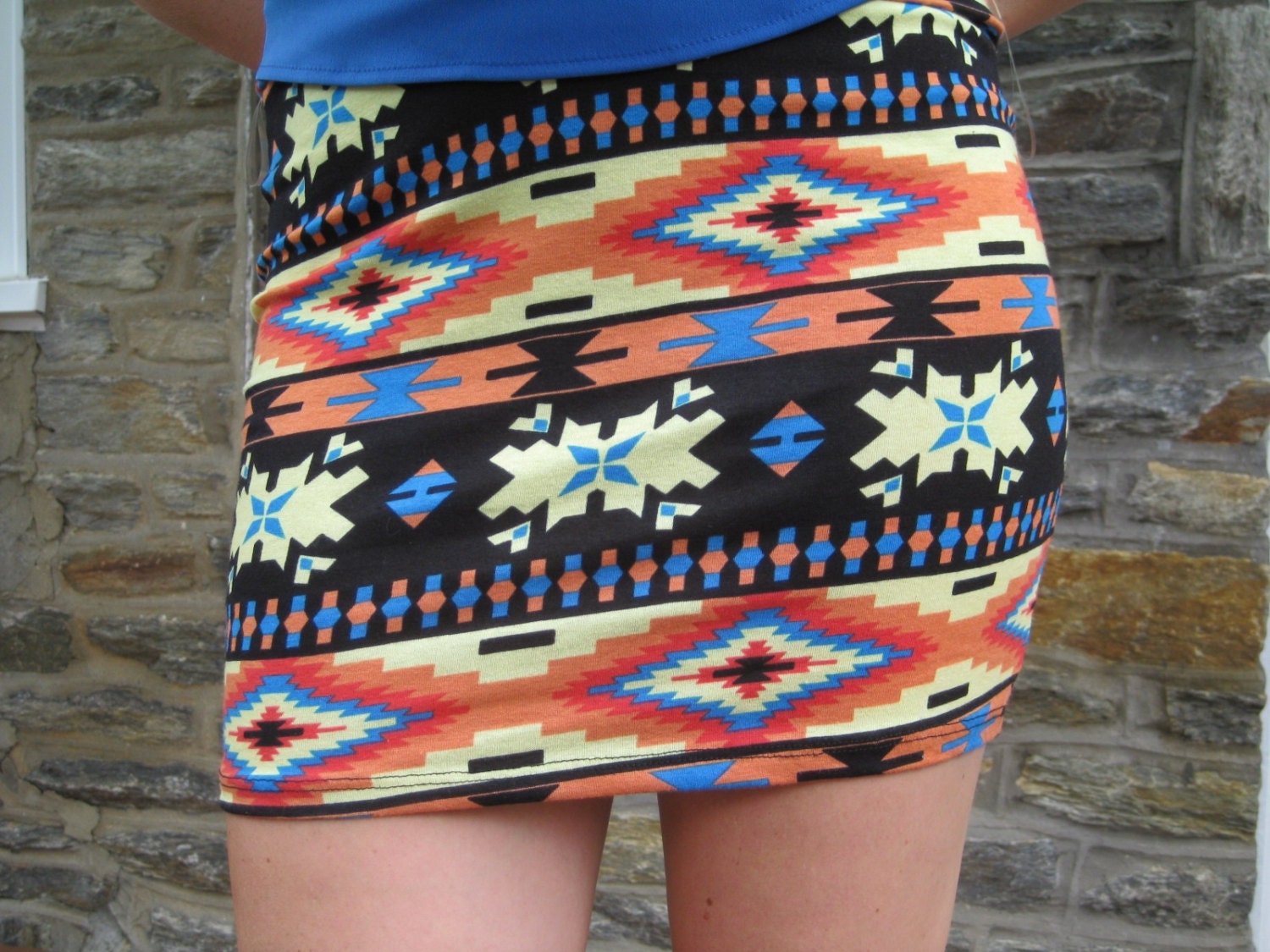 Aztec Mini Skirt Multi Colored by SassyRiley on Etsy