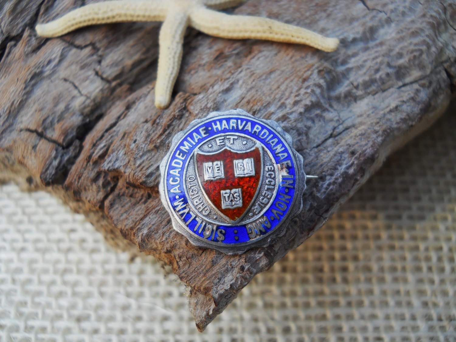 Vintage Sterling Harvard Lapel Pin