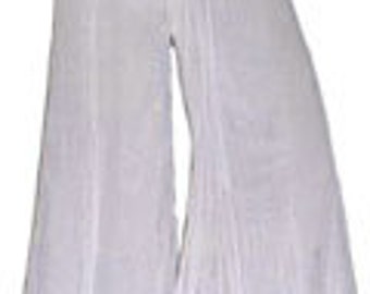 white gauze pants