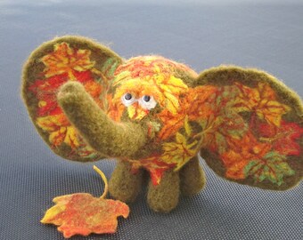 ELEPHANT OOAK - needle-felted toy -gift