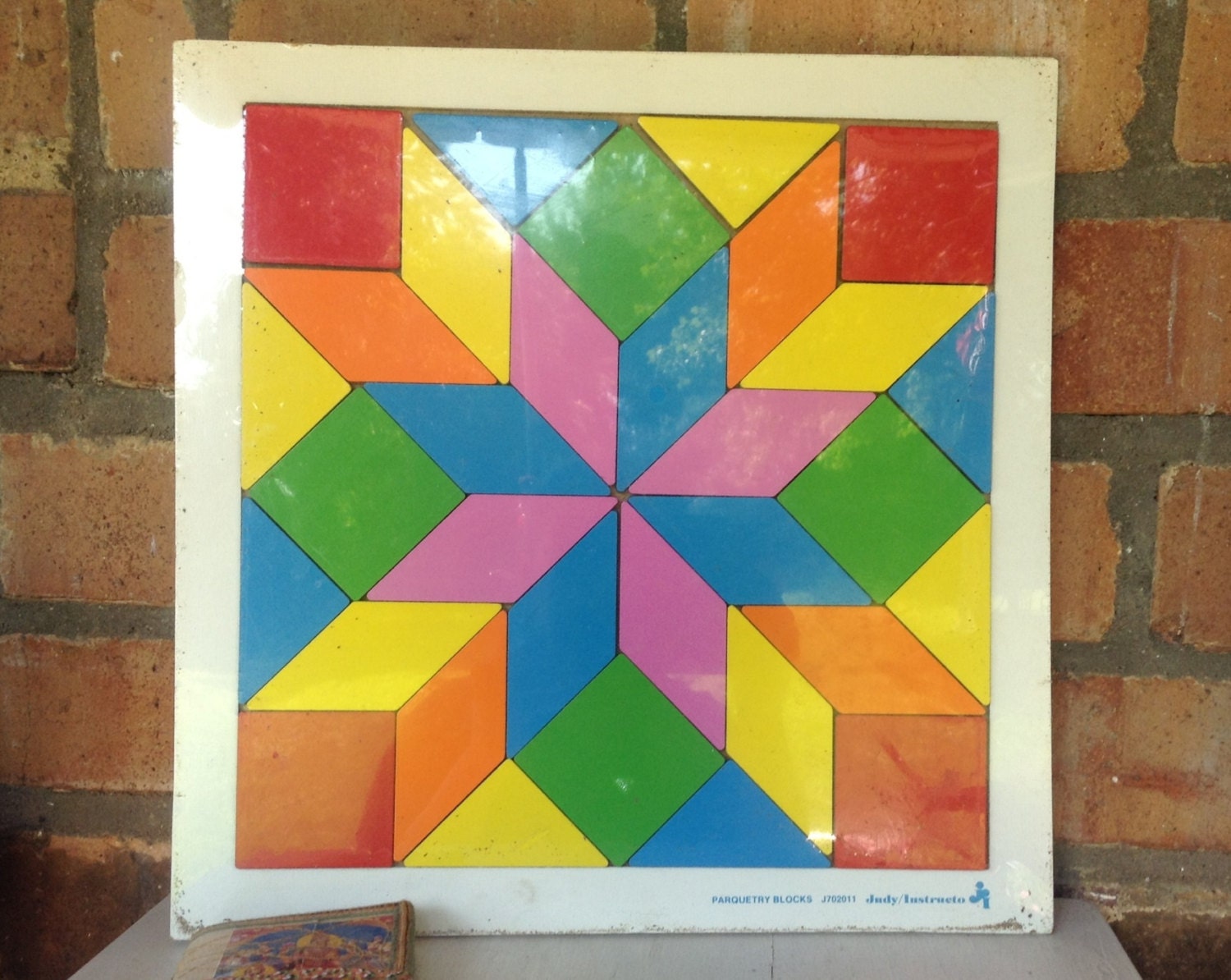 Sale Rare Vintage Parquetry Geometric Block Puzzle Retro