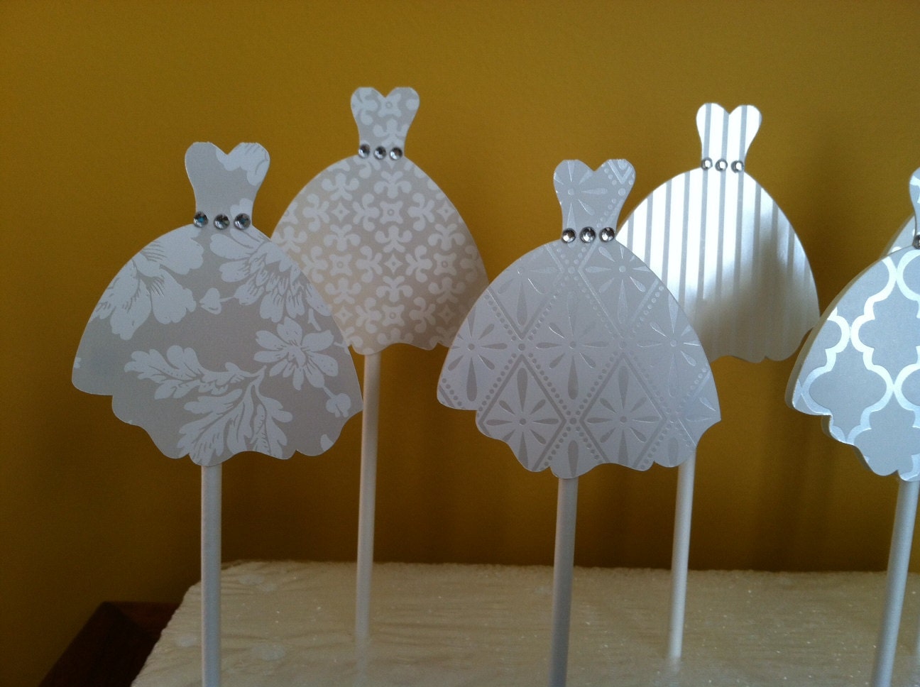 WEDDING DRESS CUPCAKE Toppers Wedding Cupcake Toppers