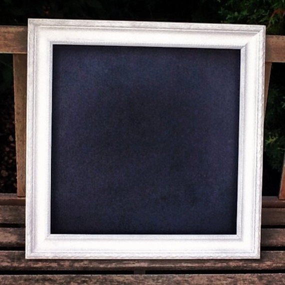 Vintage White Framed Chalkboard 2