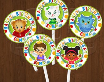 Daniel Tiger Cupcake Toppers, Daniel Tiger Birthday Party Printables- YOU PRINT