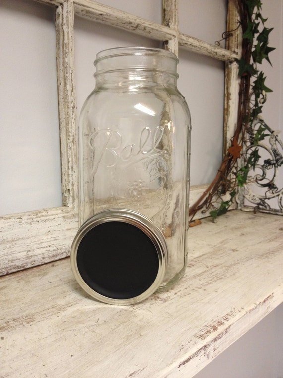 Chalkboard Lid Mason Jars. Perfect for Gifts Home