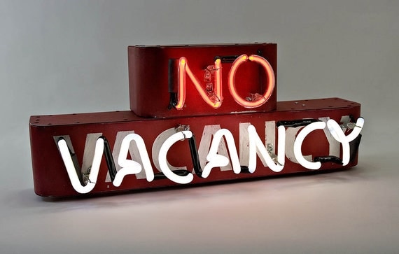 Neon No Vacancy Sign