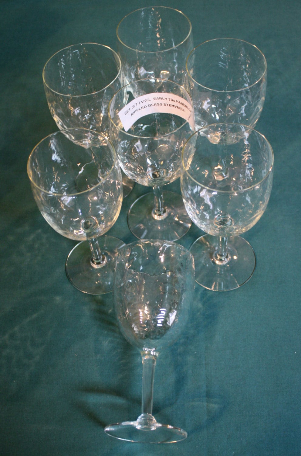 Vintage HandBlown Glass Stemware Wine Glasses or Water