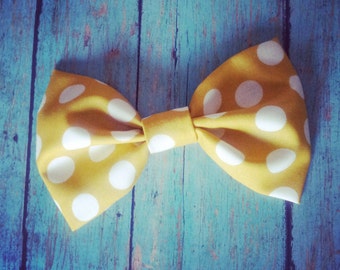 Yellow and White Polka Dots