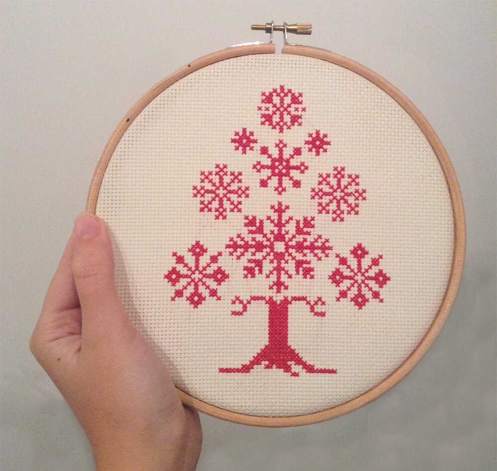 SALE Cross Stitch Pattern Christmas Tree with by TinyNeedle
