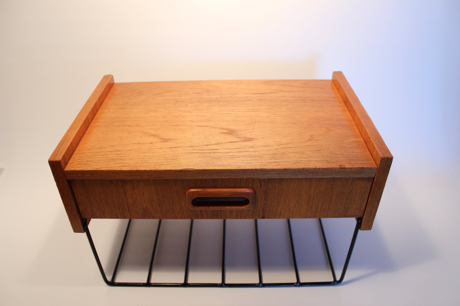 Vintage Wall mounted shelf Telephone shelf with drawer in