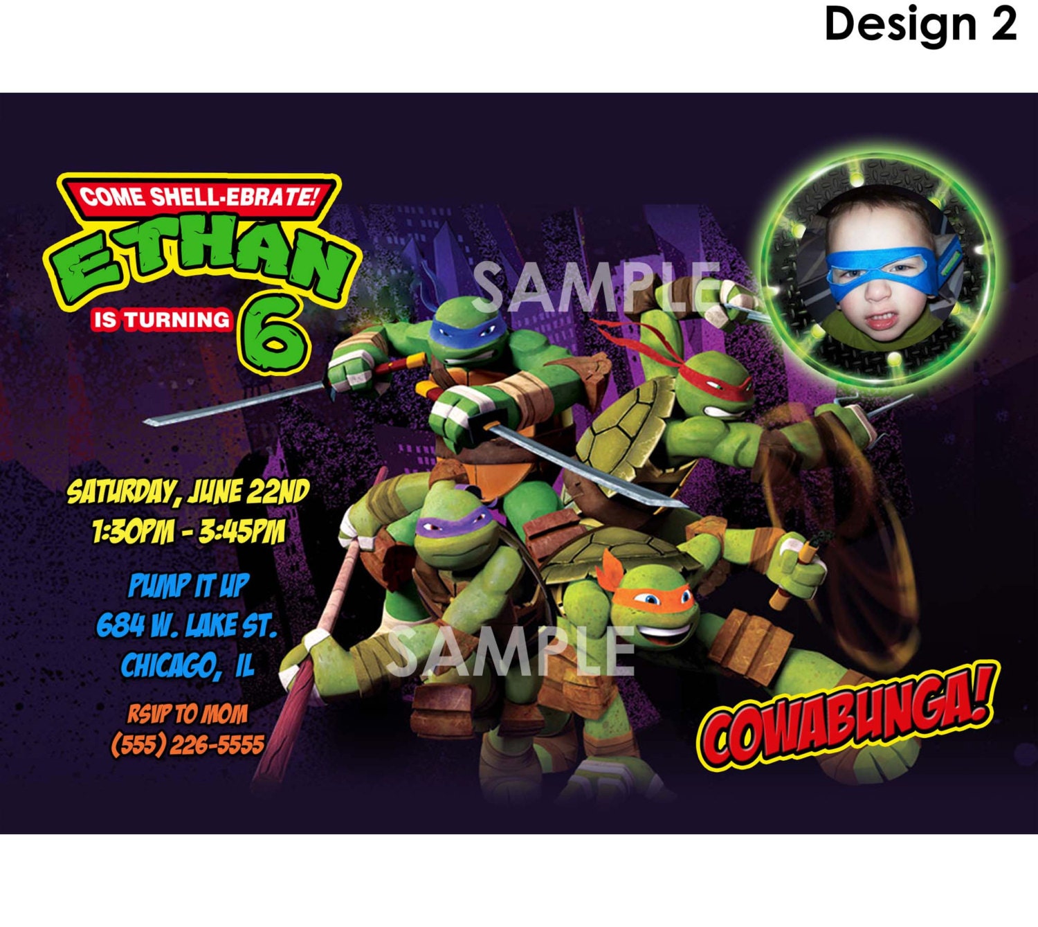 Teenage Mutant Ninja Turtles Party Invitations Free 10