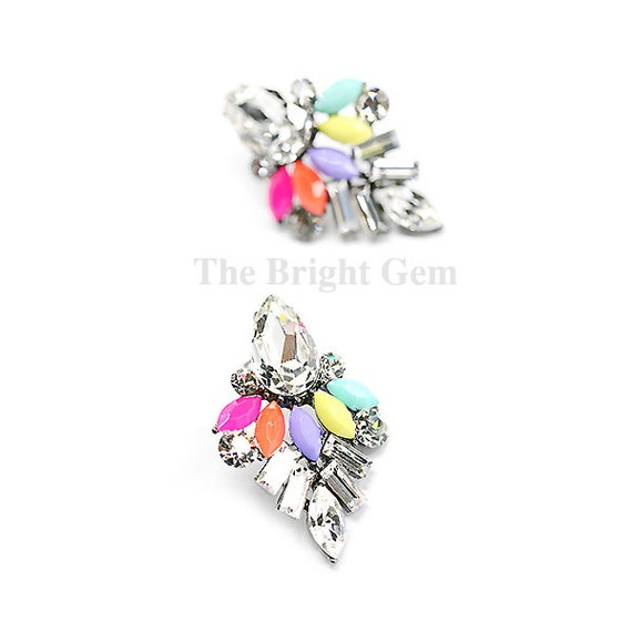 Neon color earrings , fashion jewelry, trendy earrings