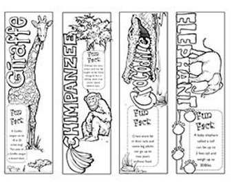 Jungle animal bookmarks to color yourself download digital printable ...