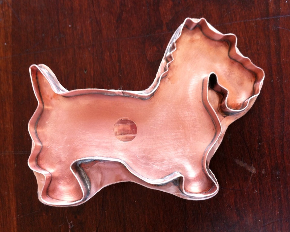 A SCOTTY DOG Copper Cookie Cutter by MichaelBonne on Etsy