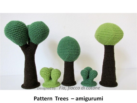 Pattern Trees amigurumi crochet by cottonflake on Etsy