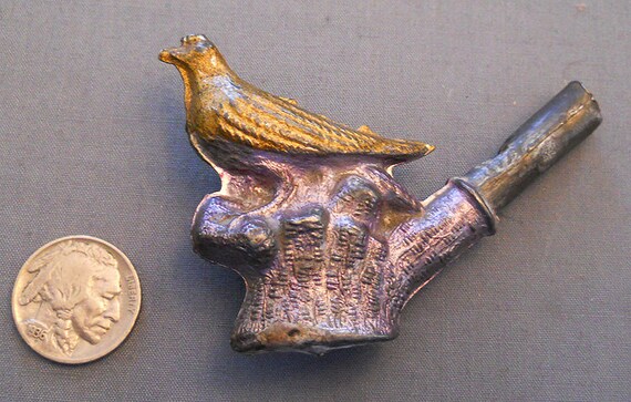 Antique bird whistle 1920's-30's lead