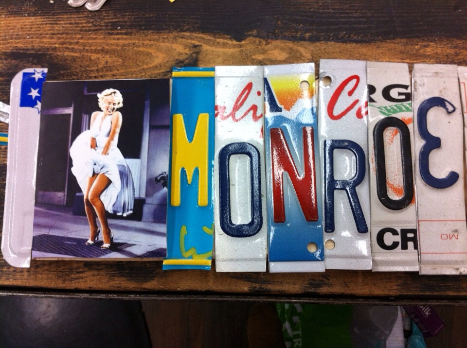 Marilyn Monroe license plate art
