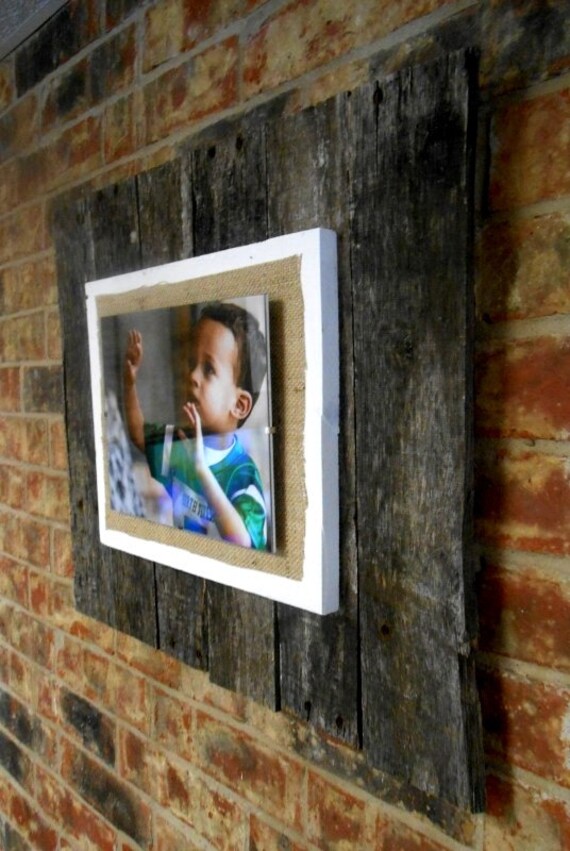 Large Reclaimed Pallet Wood Frame Wall Hanging