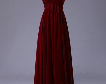 red and grey gown